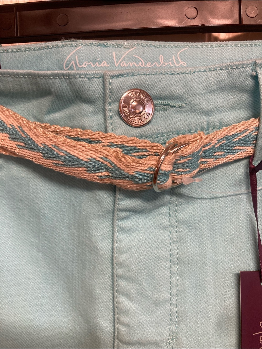 Gloria Vanderbilt Lillian Skimmer Aqua Sky Blue Sz 12 NWT - Picture 3 of 11